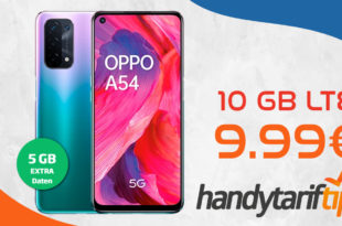 Oppo A54 5G mit 10GB LTE nur 9,99€ monatlich - nur 13 Euro Zuzahlung und kein Anschlusspreis