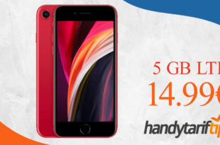 Apple iPhone SE (Rot) mit 5GB LTE nur 14,99€ monatlich - nur 29 Euro Zuzahlung