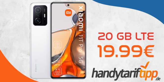 Xiaomi 11T Pro 5G 256 GB mit 20GB LTE nur 19,99€ monatlich - nur 49 Euro Zuzahlung
