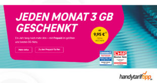 Telekom Prepaid - jeden Monat 3GB geschenkt