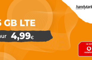 Vodafone green LTE 5 GB für nur 4,99 Euro monatlich