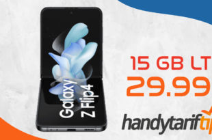 Samsung Galaxy Z Flip4 5G & 50€ Wechselbonus & Disney+ Jahresabo mit 15GB LTE nur 29,99 Euro