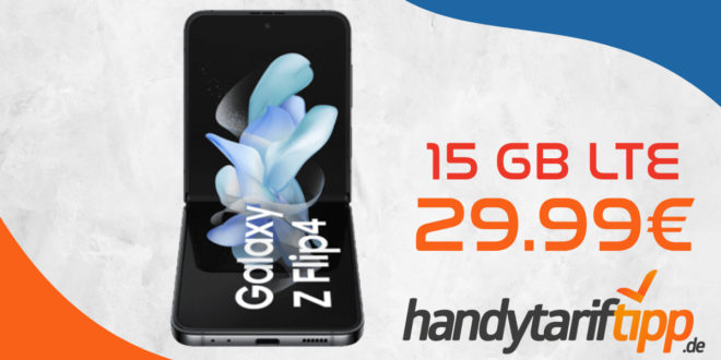 Samsung Galaxy Z Flip4 5G & 50€ Wechselbonus & Disney+ Jahresabo mit 15GB LTE nur 29,99 Euro