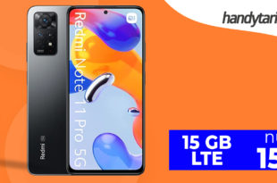 Xiaomi Redmi Note 11 Pro 5G mit 15GB LTE nur 15,99 Euro – nur 1 Euro Zuzahlung