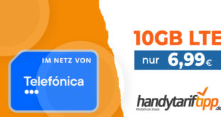 Black Week Deal - monatlich kündbar -10GB LTE nur 6,99 Euro und 15GB LTE nur 9,99 Euro monatlich