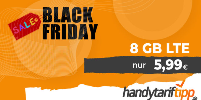 Black Week Kracher - Monatlich kündbar - 8GB LTE Allnet nur 5,99 Euro monatlich