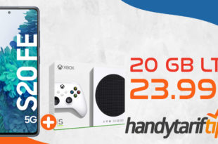 Samsung Galaxy S20 FE 5G & Microsoft Xbox Series S & 100€ Wechselbonus mit 20GB LTE5G nur 23,99 Euro monatlich