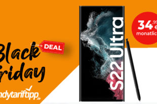 Samsung Galaxy S22 Ultra 5G & 50€ Wechselbonus mit 38GB LTE nur 34,99 Euro monatlich