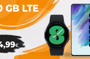 Samsung Galaxy S21 FE 5G & Samsung Galaxy Watch4 mit 10GB LTE nur 24.99 Euro monatlich