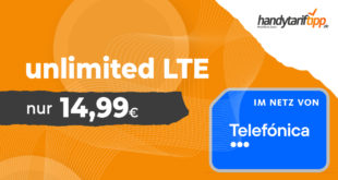 Unlimited LTE - bis zu 10 MBits im Download - für nur 14,99 Euro monatlich & monatlich kündbar