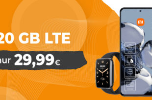 Xiaomi 12T Pro & Xiaomi Smart Band 7 Pro für einmalig 119 Euro mit 100€ Wechselbonus und 20 GB LTE5G für 29,99 Euro monatlich