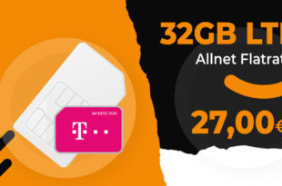 32GB LTE für 27 Euro im Telekom Netz - jedes Jahr 5GB mehr