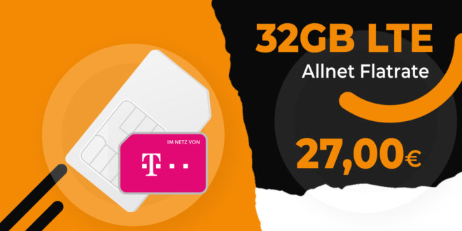 32GB LTE für 27 Euro im Telekom Netz - jedes Jahr 5GB mehr