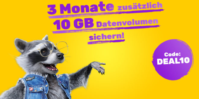 Monatlich kündbar im Vodafone Netz - 10GB LTE nur 8,99 Euro & 10 GB Datenvolumen on top für drei Monate