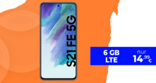 Samsung Galaxy S21 FE 5G für einmalig 79 Euro mit 6GB LTE nur 14,99 Euro monatlich