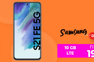 Samsung Galaxy S21 FE 5G mit 10GB LTE im Telekom Netz nur 19,99 Euro monatlich