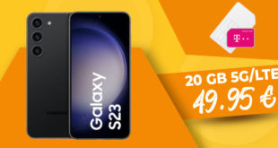 Samsung Galaxy S23 5G & 50€ Wechselbonus mit 20GB 5GLTE nur 49,95 Euro