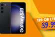 Samsung Galaxy S23 5G für einmalig 122 Euro mit 120 GB LTE5G für nur 39,99 Euro monatlich