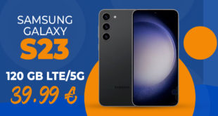 Samsung Galaxy S23 5G für einmalig 123 Euro mit 120 GB 5GLTE für nur 39,99 Euro monatlich