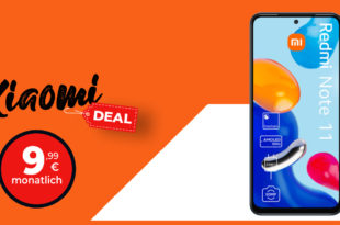 Xiaomi Redmi Note 11 mit 6GB LTE nur 9,99 Euro - nur 1 Euro Zuzahlung