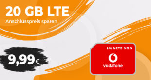 20 GB Vodafone Allnet Flat nur 9,99 Euro monatlich