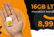 Monatlich kündbar - 16GB LTE Allnet Flat nur 8,99 Euro monatlich
