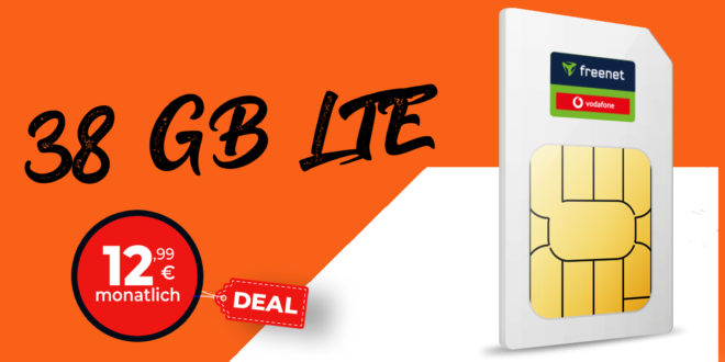SIM Only Deal - 38GB LTE Allnet Flat nur 12,99 Euro monatlich - kein Anschlusspreis