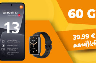 Xiaomi 13 5G & Xiaomi Smart Band 7 Pro für einmalig 49 Euro mit 60GB LTE5G nur 39,99 Euro monatlich - bis 12.03 Xiaomi Instant Photo-Printer 1S Set gratis