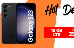 Samsung Galaxy S23 5G für einmalig 129 Euro mit 50€ Wechselbonus und 15GB LTE nur 29,99 Euro monatlich