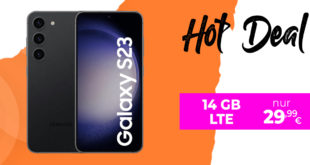 Weekenddeal - Samsung Galaxy S23 5G für einmalig nur 29 Euro mit 50€ Wechselbonus mit 14GB LTE nur 29,99 Euro monatlich