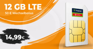 SIM Only Deal mit 5G & 50€ Wechselbonus - 12GB LTE5G nur 14,99 Euro monatlich