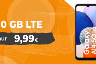 Samsung Galaxy A14 & 30€ Wechselbonus mit 10GB LTE nur 9,99 Euro monatlich