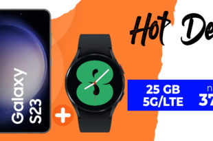Samsung Galaxy S23 5G & Galaxy Watch4 für einmalig 149 Euro mit 25GB LTE5G nur 37,99 Euro monatlich