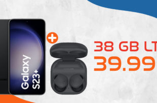 Samsung Galaxy S23+ (S23Plus) & Samsung Galaxy Buds2 Pro für einmalig 219 Euro mit 50€ Wechselbonus und 38GB LTE nur 39,99 Euro monatlich