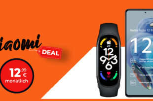 Xiaomi Redmi Note 12 Pro & Xiaomi Smart Band 7 für einmalig nur 29 Euro mit 5GB LTE nur 12,99 Euro monatlich