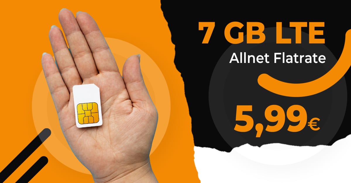Flatrate Monatlich kündbar - 7GB LTE Allnet Flatrate nur 5,99 Euro monatlich ...