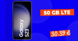 Samsung Galaxy S23 für einmalig nur 79,99 Euro mit 100€ Wechselbonus und 50GB LTE5G nur 30,39 Euro monatlich