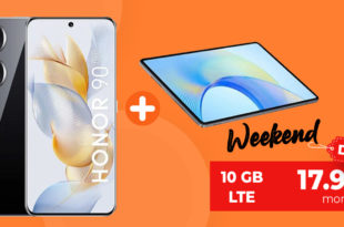 Honor 90 -512GB- inkl. Pad X9 für einmalig nur 49 Euro mit 10GB LTE nur 17,99 Euro monatlich