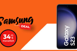 Samsung Galaxy S23 5G mit 100€ Wechselbonus und 25GB LTE5G nur 34,99 Euro monatlich