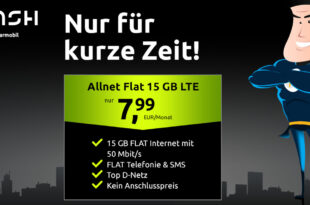 15GB LTE Allnet Flat im Vodafone-Netz für nur 7,99€ und ohne Anschlusspreis