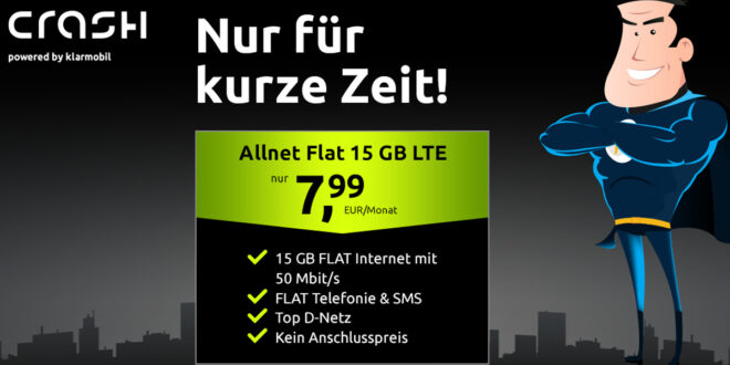 15GB LTE Allnet Flat im Vodafone-Netz für nur 7,99€ und ohne Anschlusspreis