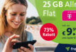 25GB LTE Allnet Flat im Telekom Netz nur 9,99 Euro monatlich