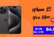 Apple iPhone 15 Pro Max mit 25GB LTE5G & 200 Euro Wechselbonus für 84,99 Euro monatlich - nur 1 Euro Zuzahlung