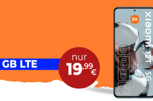 Xiaomi 12T -256GB- mit 13GB LTE nur 19,99 Euro monatlich