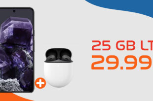 Google Pixel 8 & Google Pixel Buds Pro mit 25GB LTE5G nur 29,99 Euro monatlich