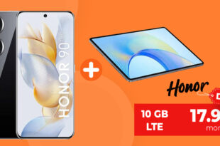 Honor 90 -512GB- inkl. Pad X9 für einmalig nur 49,99 Euro mit 10GB LTE nur 17,99 Euro monatlich – kein Anschlusspreis