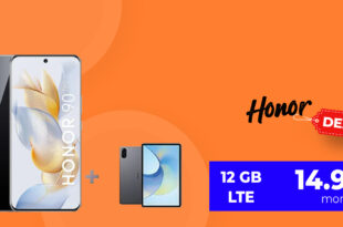 Honor 90 -512GB- und Tablet Pad X9 für einmalig 49,99 Euro mit 12GB LTE nur 14,99 Euro monatlich