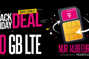 Black Friday Aktion - 60GB LTE Telekom Allnet Flat nur 14,99 Euro monatlich