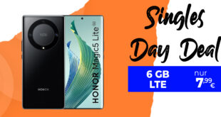 Singles Day Deal - Honor Magic 5 Lite -256GB- mit 6GB LTE nur 7,99 Euro monatlich