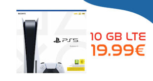 Sony PlayStation 5 Disc Edition PS5 für einmalig 29 Euro mit 10GB LTE nur 19,99 Euro monatlich